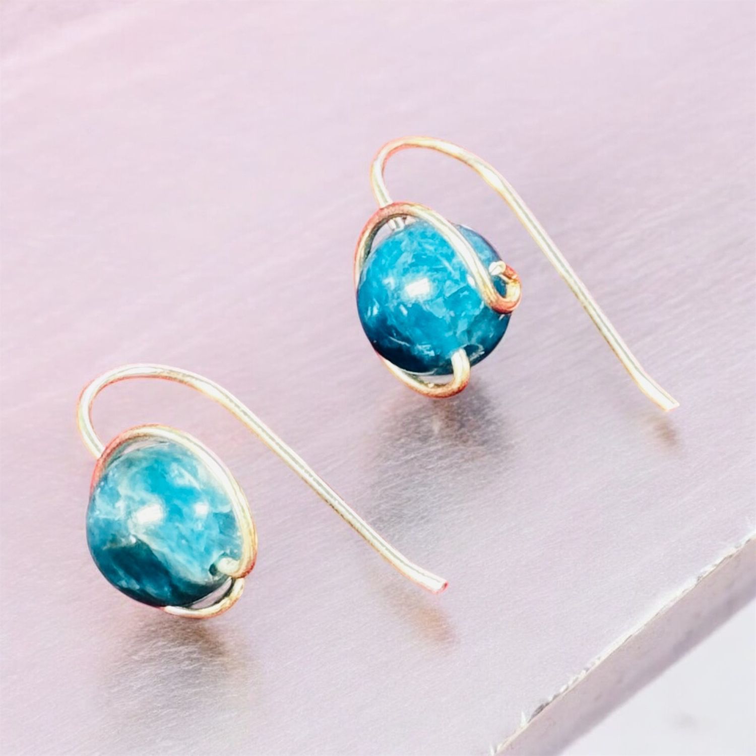 Robb Earring Wrapped Apatite