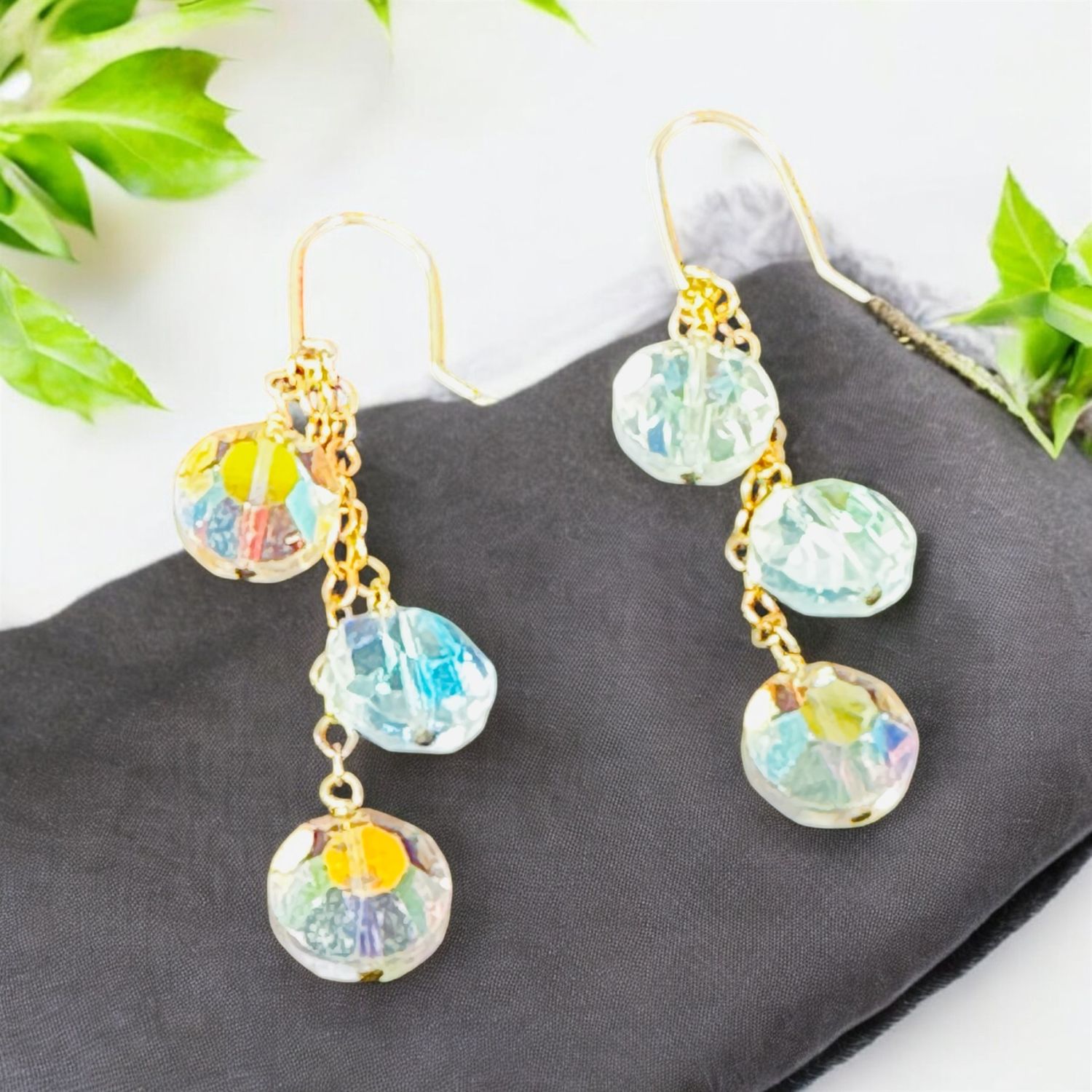 Robb Earrings Vintage AB Crystal