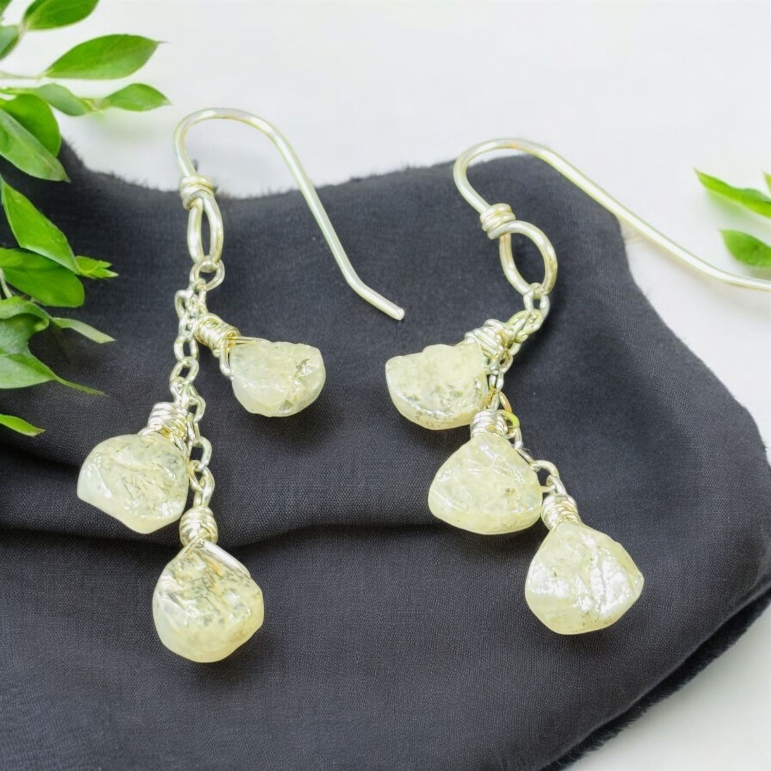 Robb Earrings Mystic Moonstone cluster