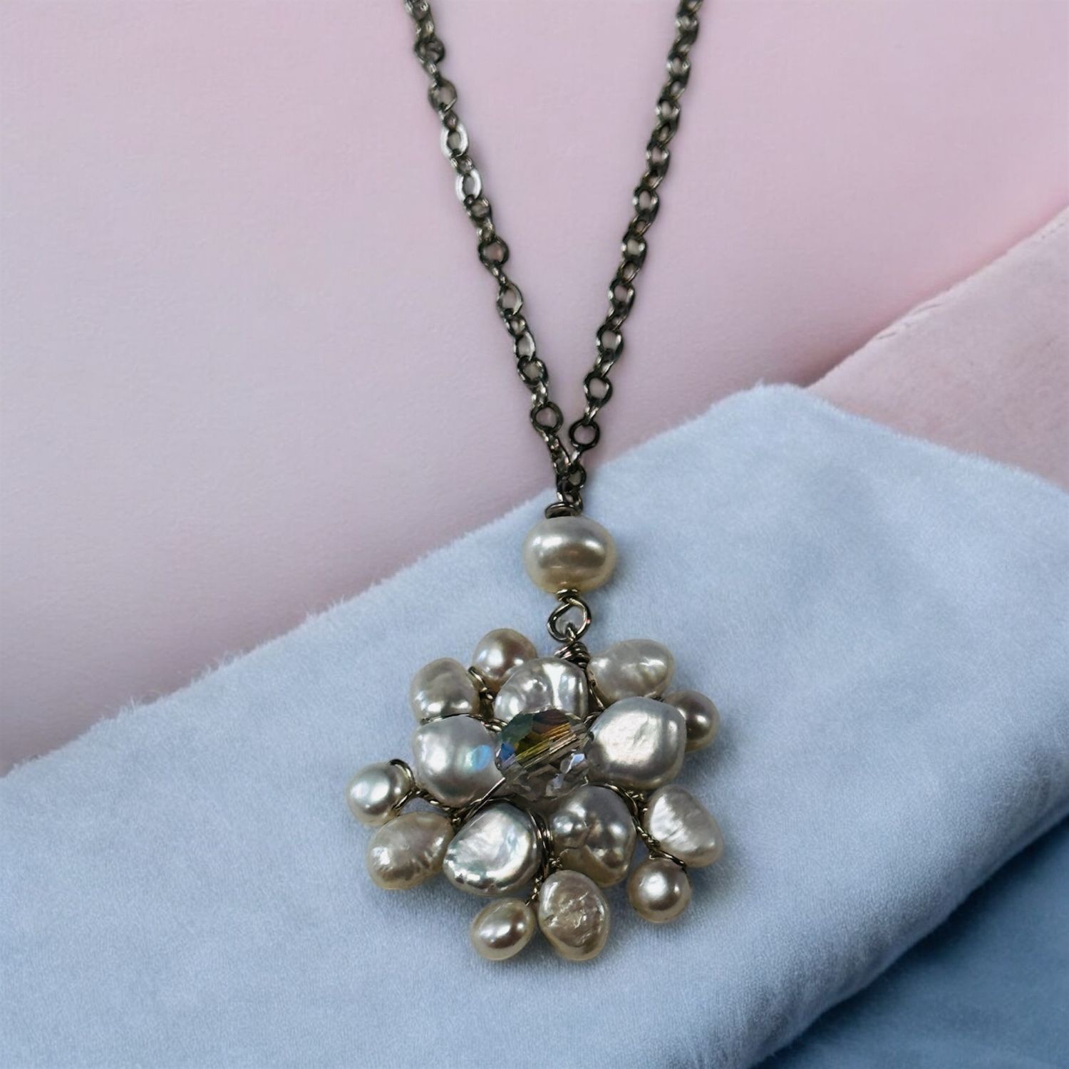 Robb Necklace Chai w/Freshwater Pearl Flower
