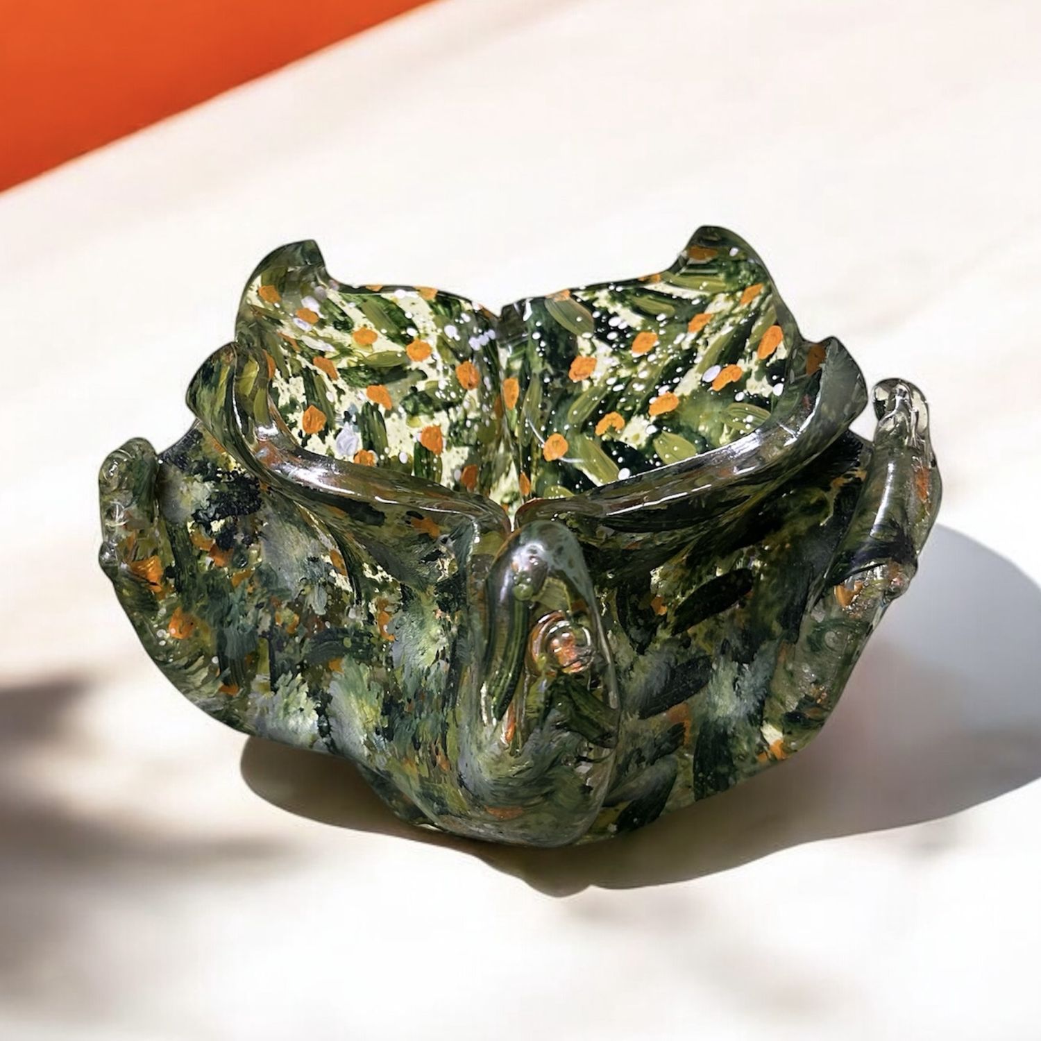 Groaning Original - Green with Gold Spots Polycarbonate Vessel
