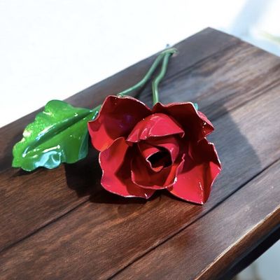 Gaiger Veterans Painted Copper Rose - Donation
