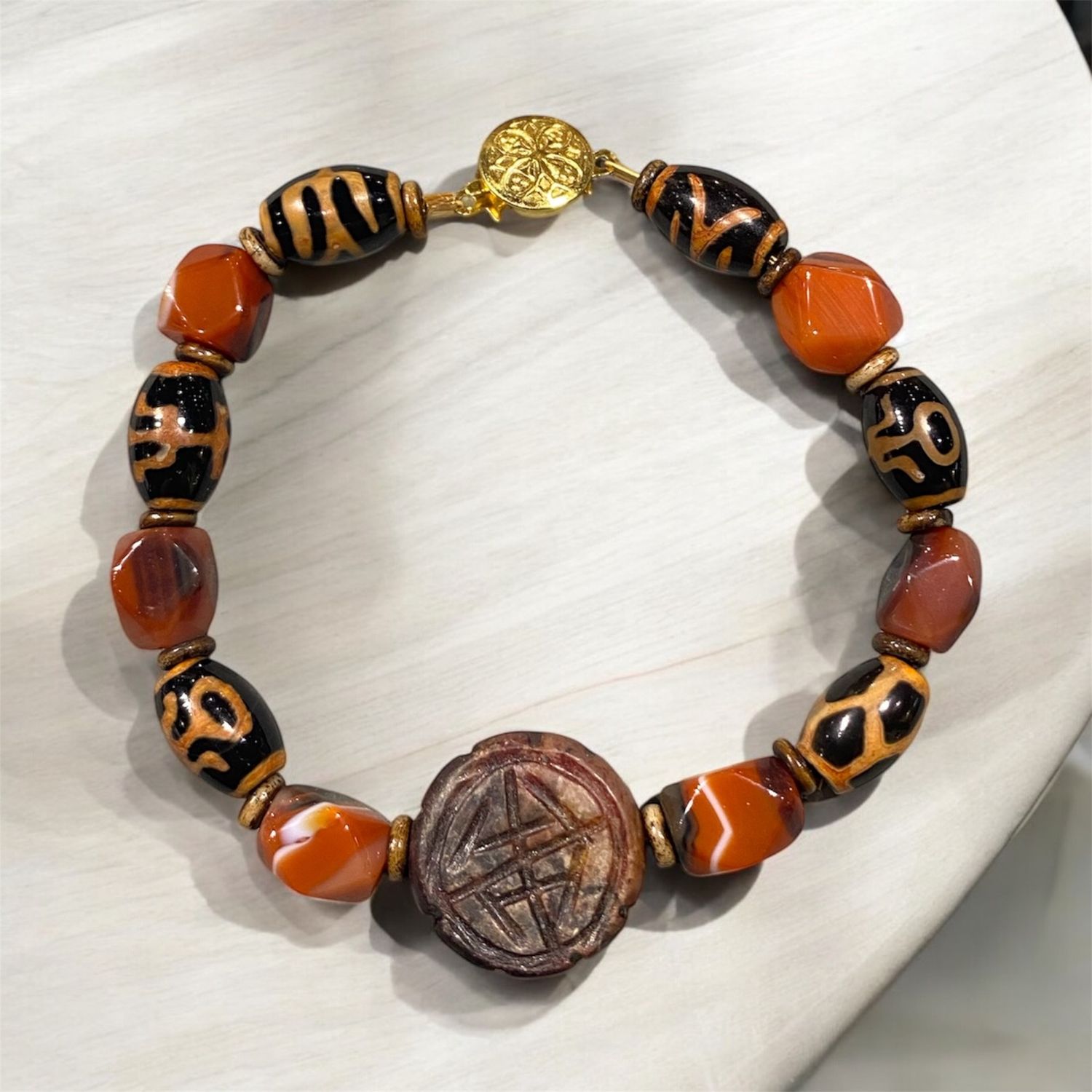 Benham Bracelet Black &amp; Orange Talisman