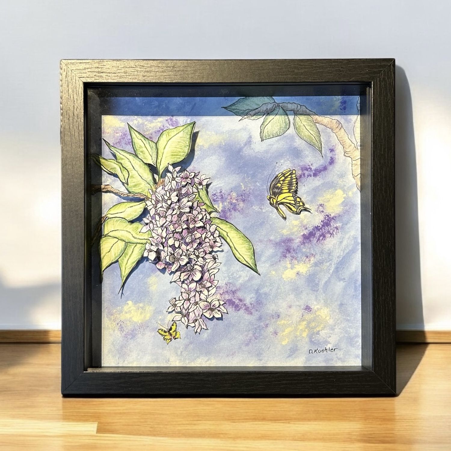 Koehler 3D Paper Art - Lilac with Butterflies 10X10