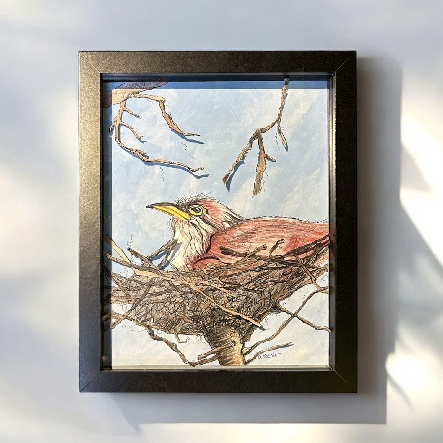 Koehler 3D Paper Art - Bird in Nest 9X11