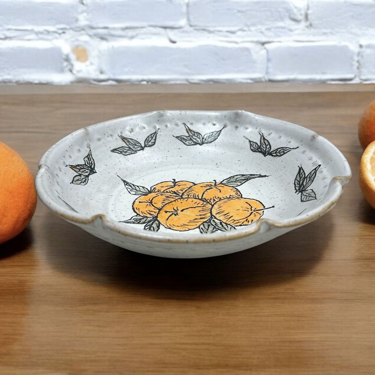 Johnson Fluted Bowl Tangerine Design