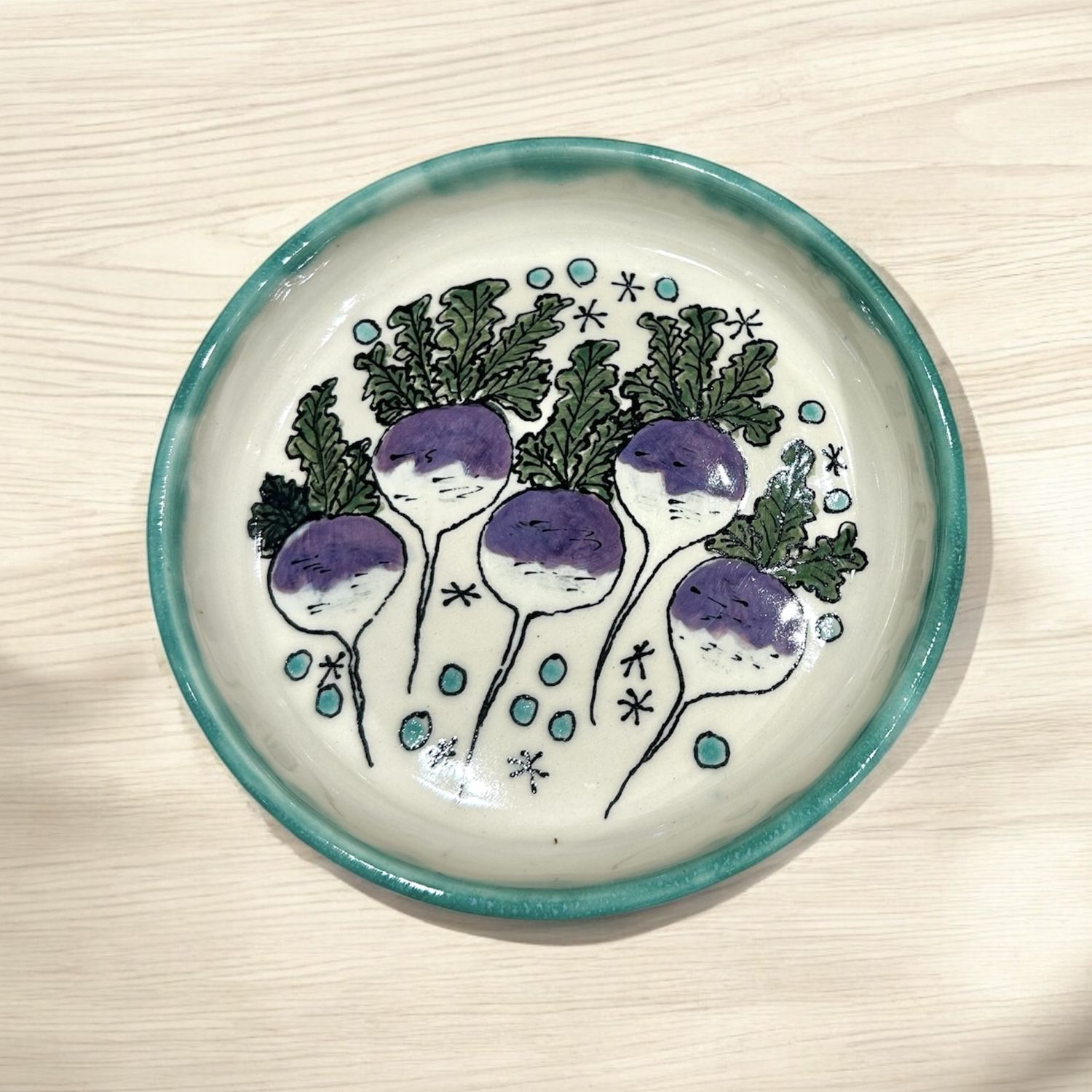 Johnson Deep Dish Platter Turnip Design