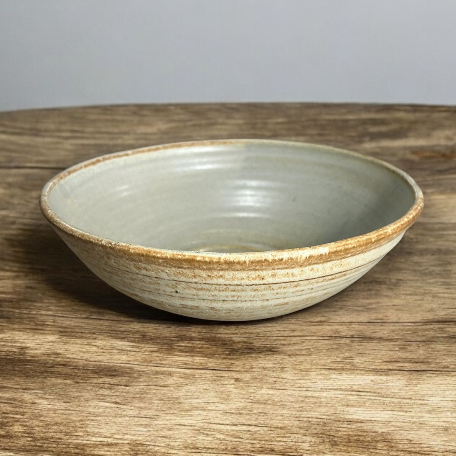 Stoler Bowl Tan w/ Sage Green &amp; Pink Interior