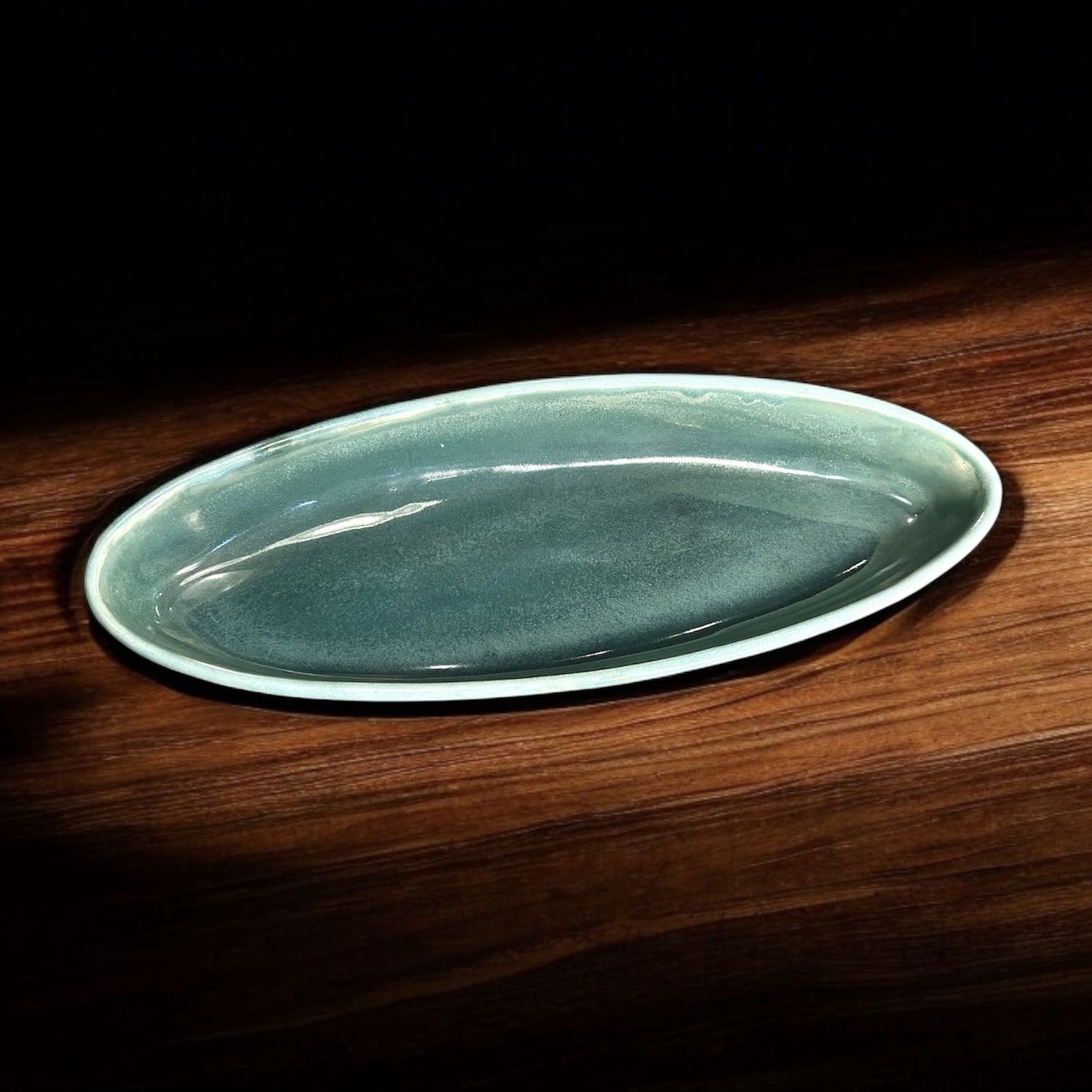 Stoler Oval Serving Tray Green