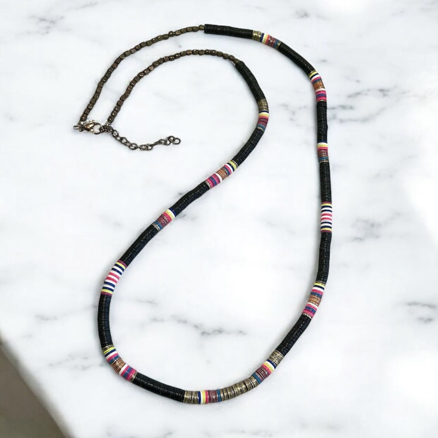 Nadeau Necklace Ceramic Heishi Beads