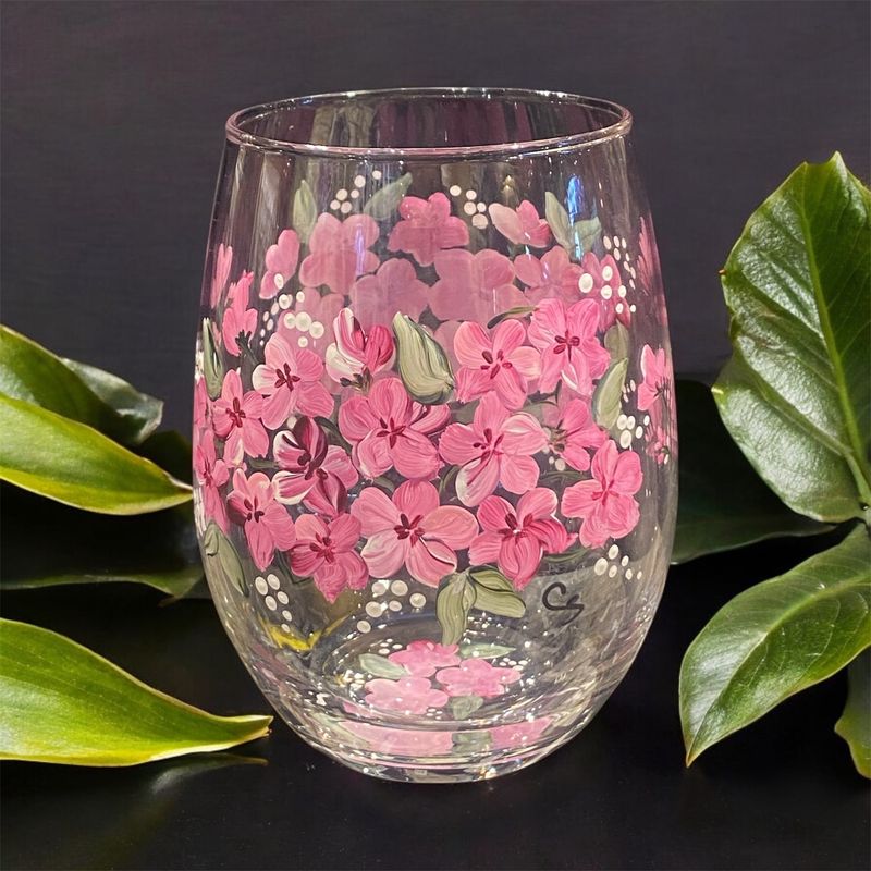 Snyder 20oz Cherry Blossom Stemless Wine Glass