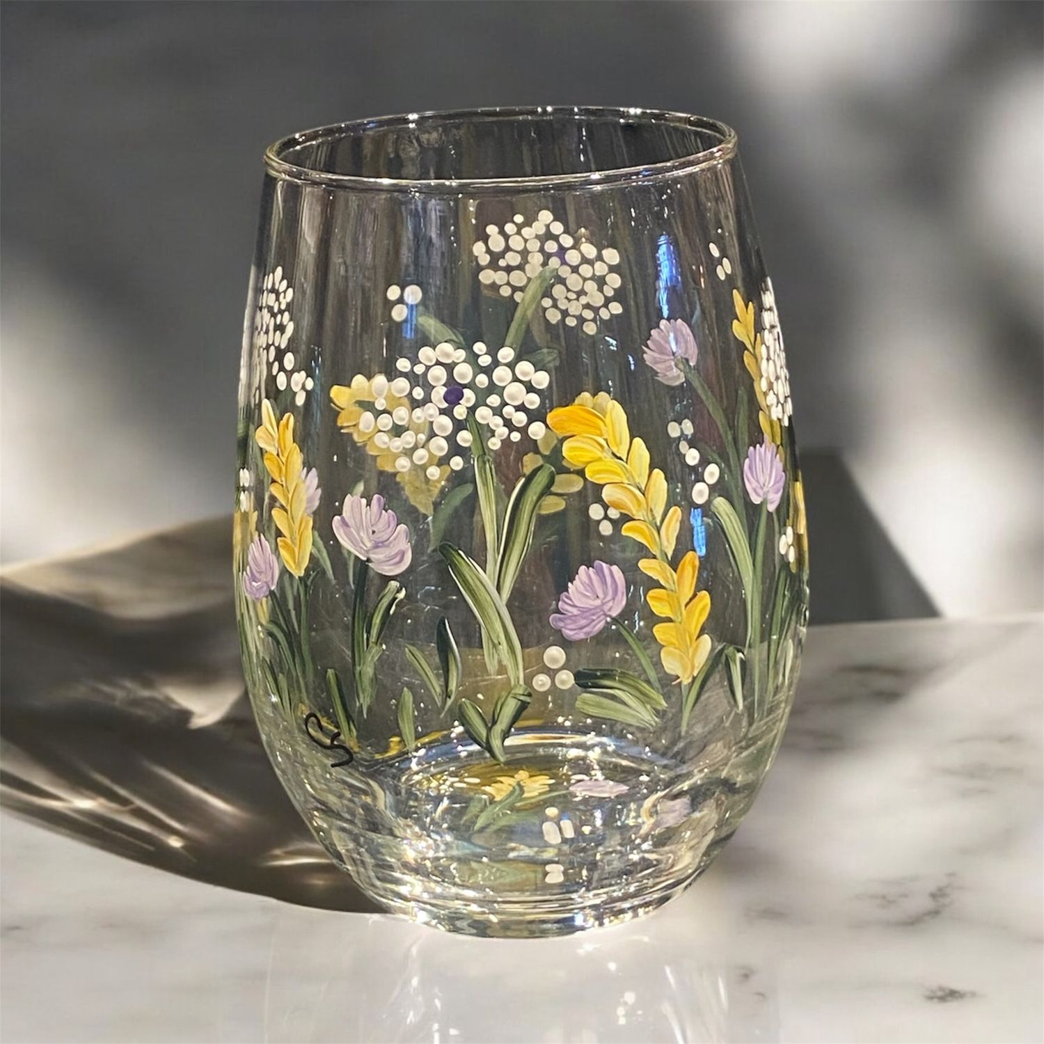 Snyder 20oz Queen Anne&#39;s Lace Stemless Wine Glass