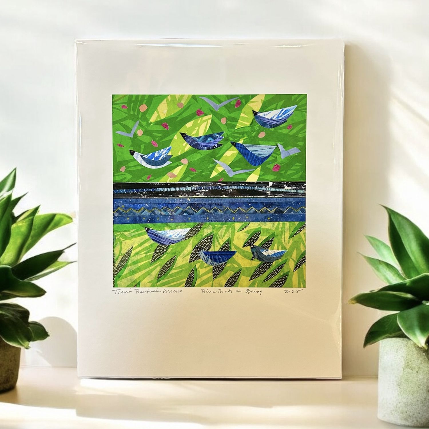 Bruno Print &quot;Blue Birds of Spring&quot;