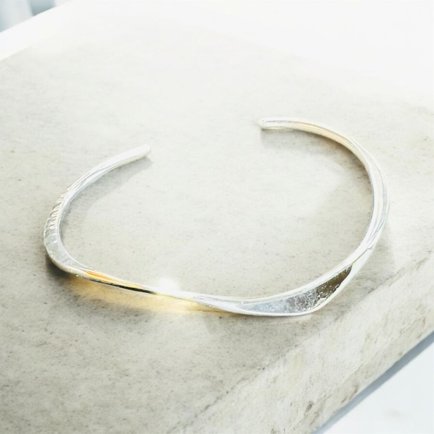 Gray Bracelet Slip Twist Bangle