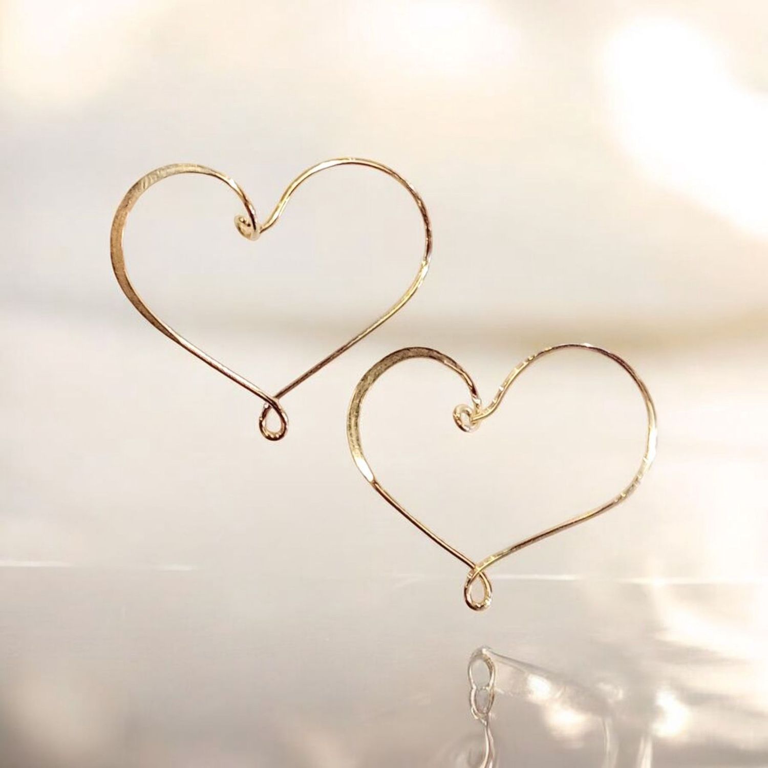 Steel Earring Heart Threader