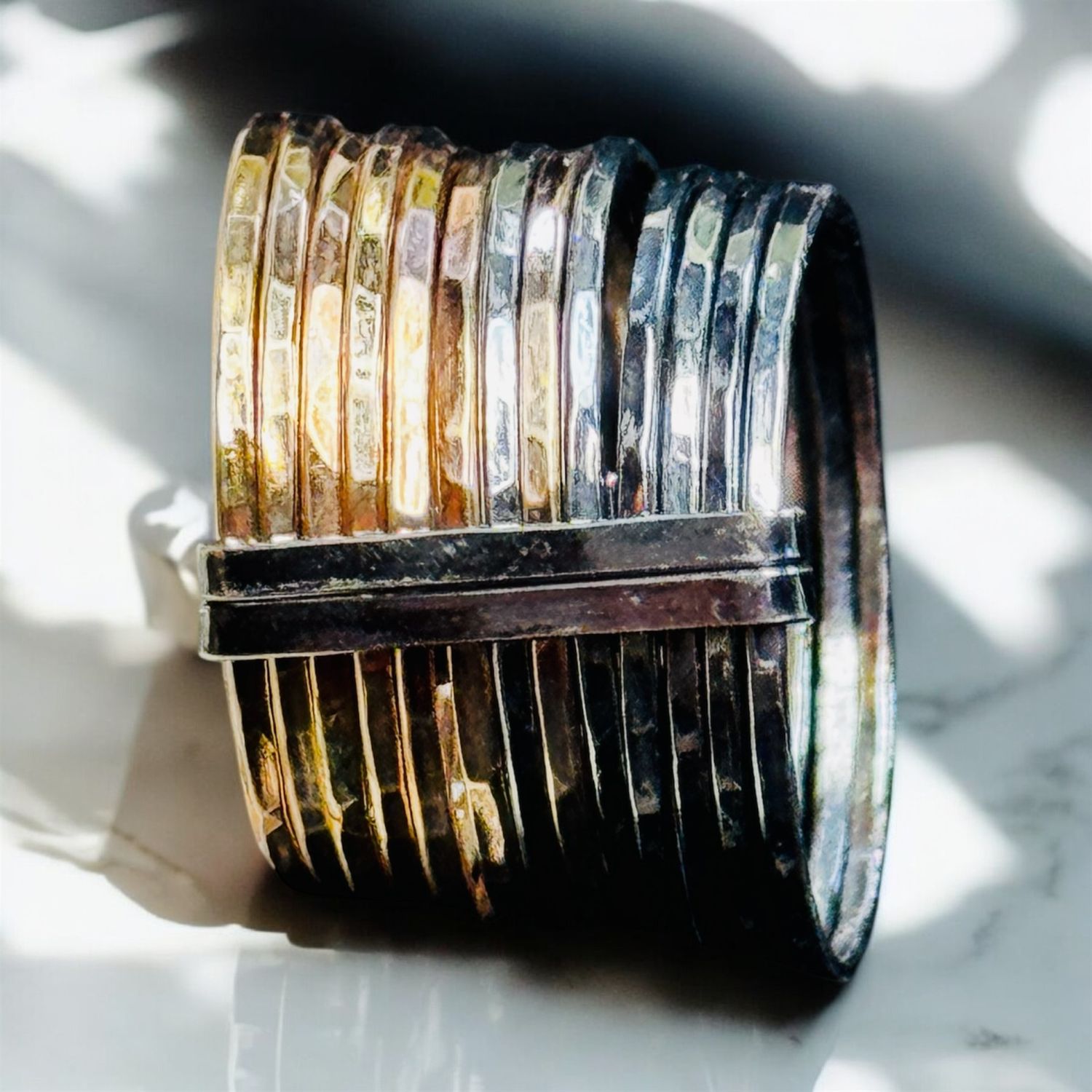 Zuzko RIng Stacked Mixed Metal