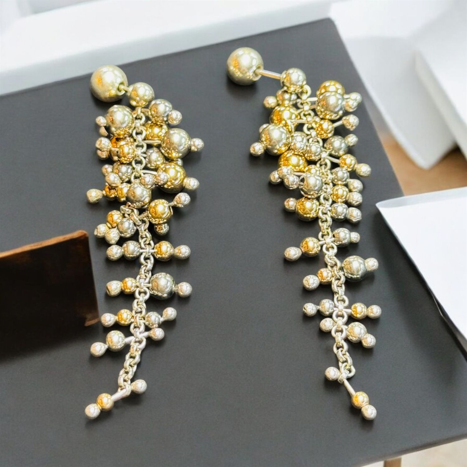 Zuzko Earring &quot;Cluster&quot; Short Mixed Metal