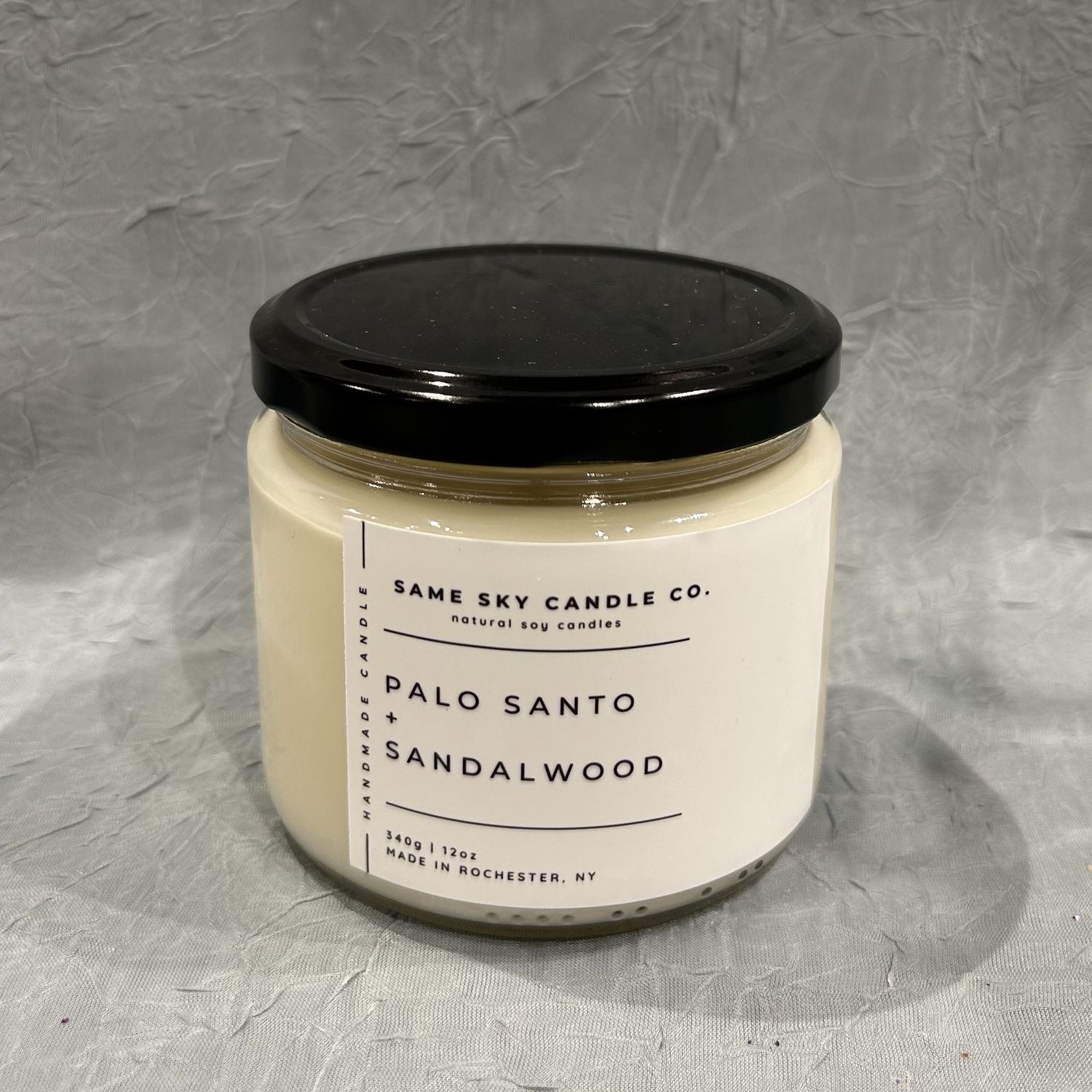 Same Sky Candle 12oz Palo Santo and Sandalwood