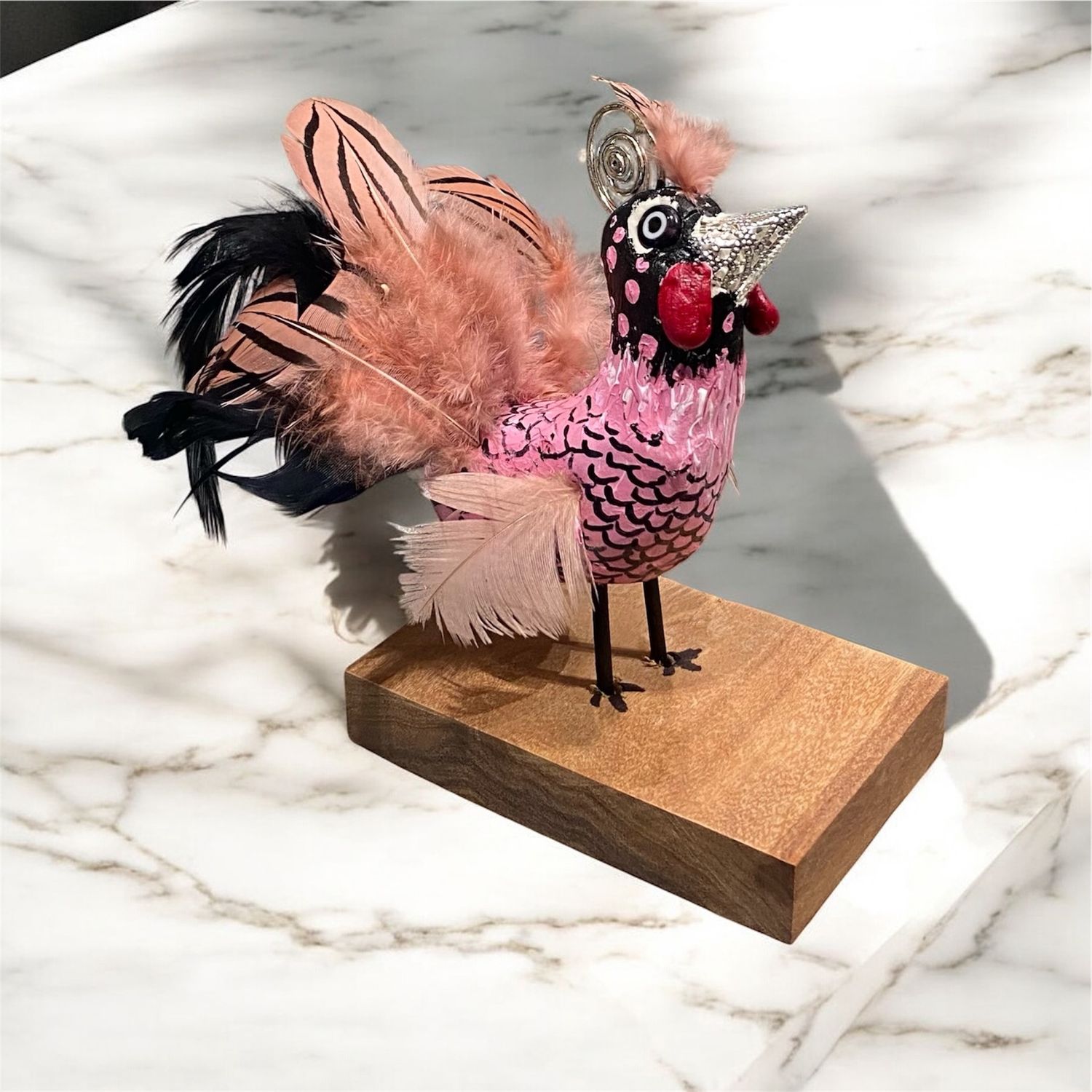 White Pink &amp; Black Chicken