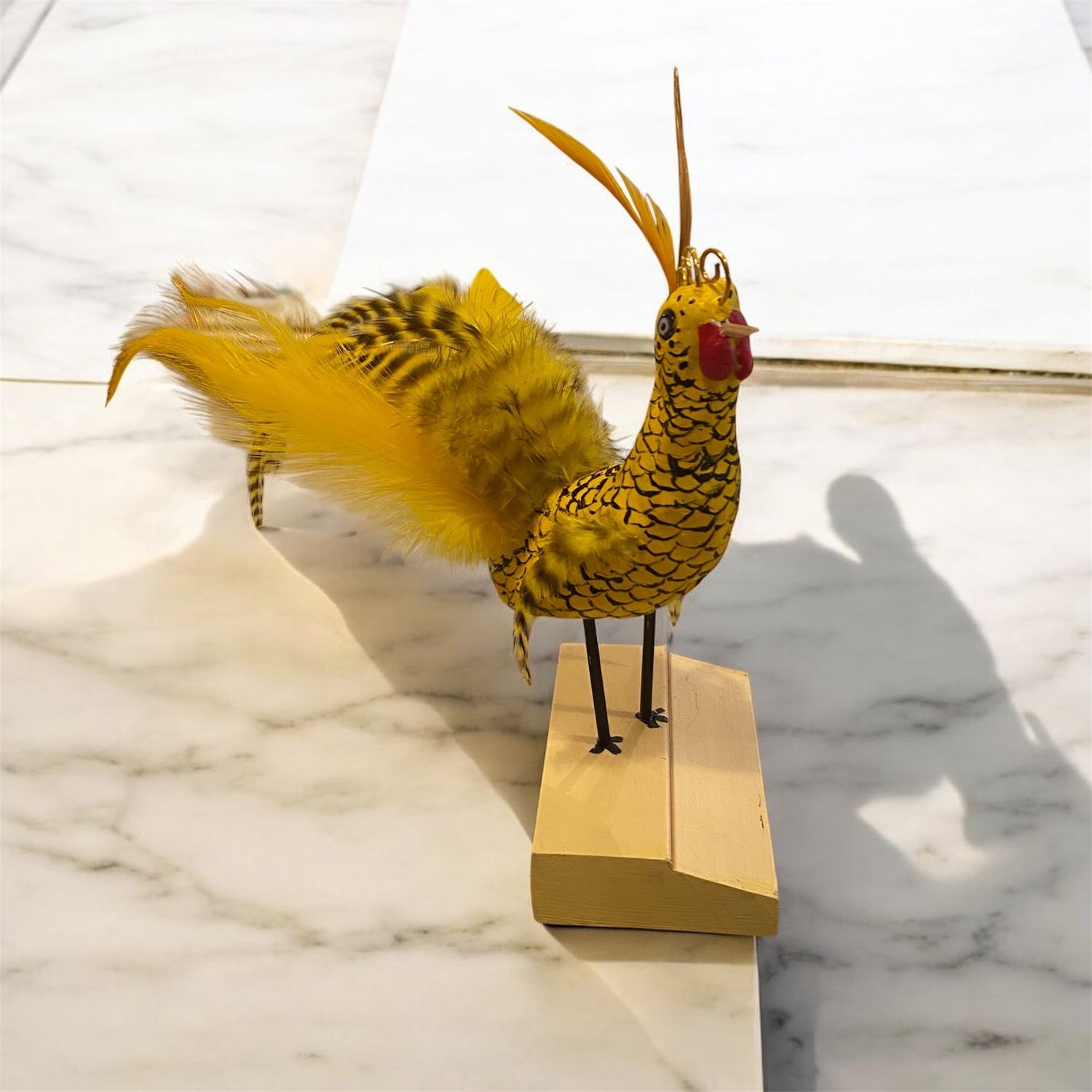 White Yellow Chicken w/ Black Detailing