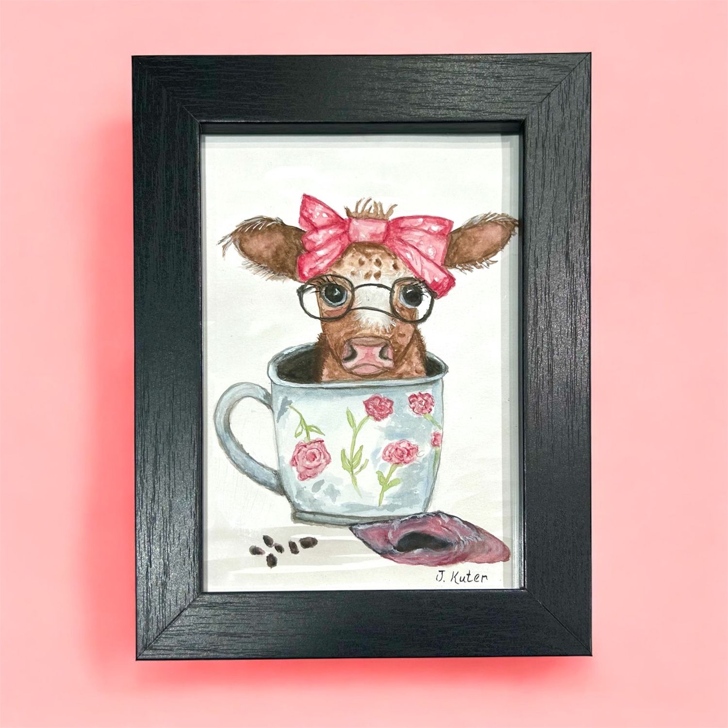 Kuter &quot;Cow in Teacup&quot; 5X7