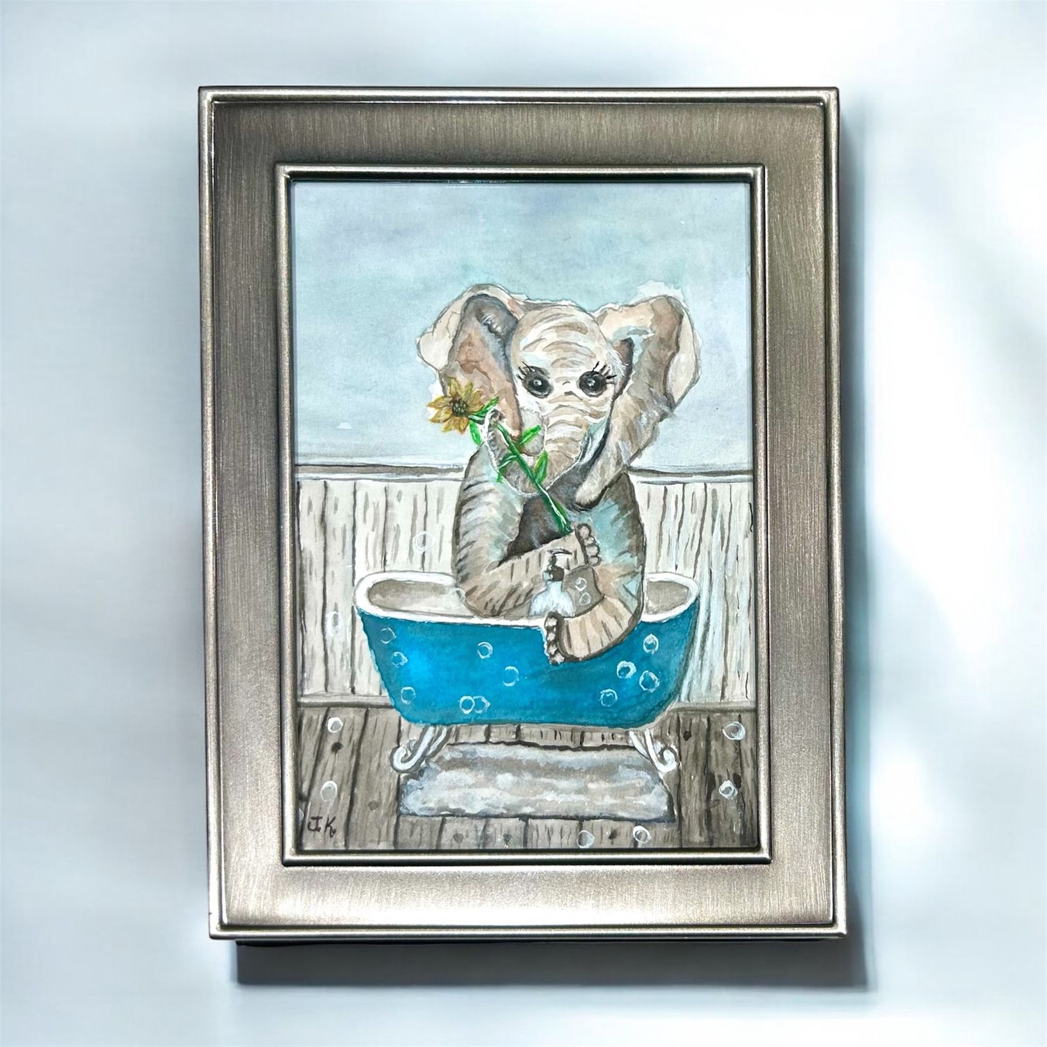 Kuter &quot;Elephant in Bubble Bath&quot; 5X7