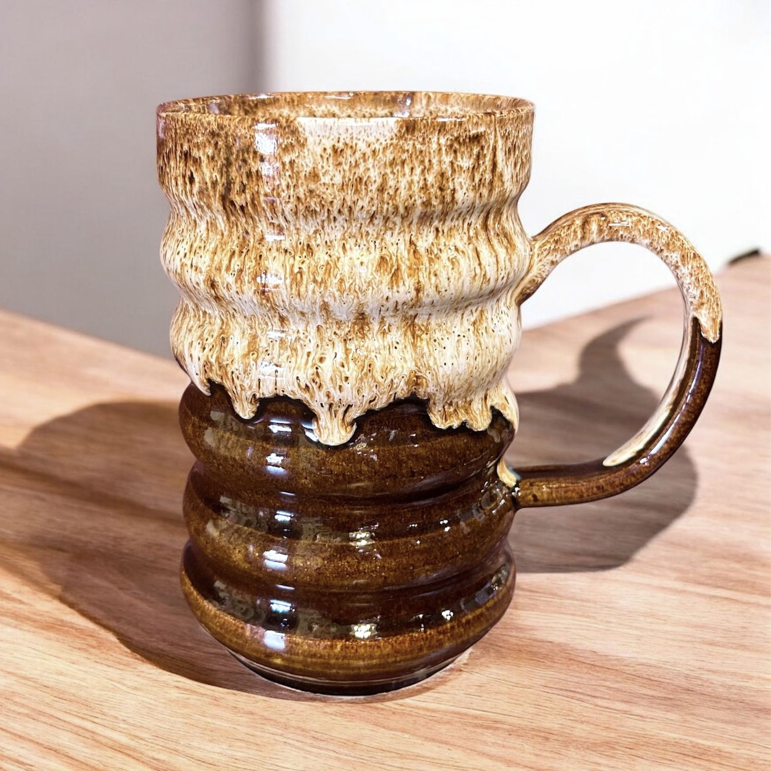 Okechukwu Tankard Brown Drip Glaze