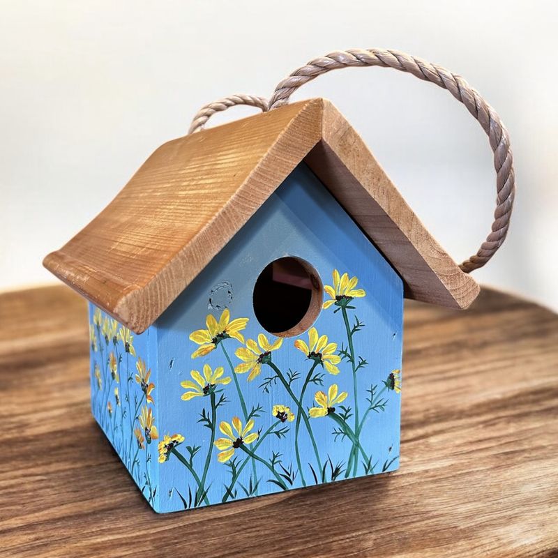 Wilson Birdhouse Blue w/ Black-Eyed Susan