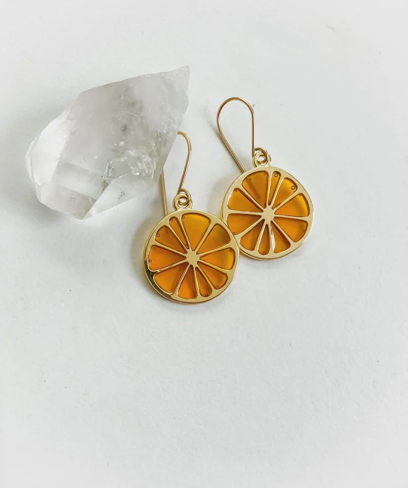 Sunshine Earrings Orange Slices