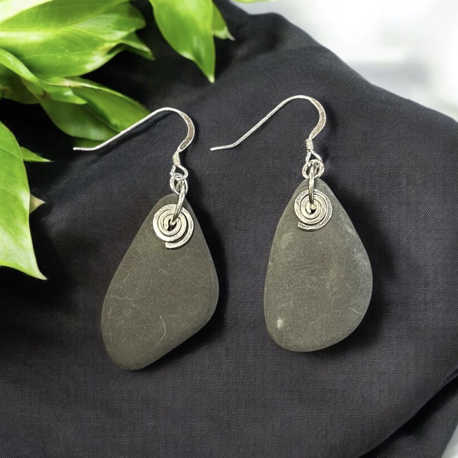 Blue Quarry Earring Simple Spiral Large