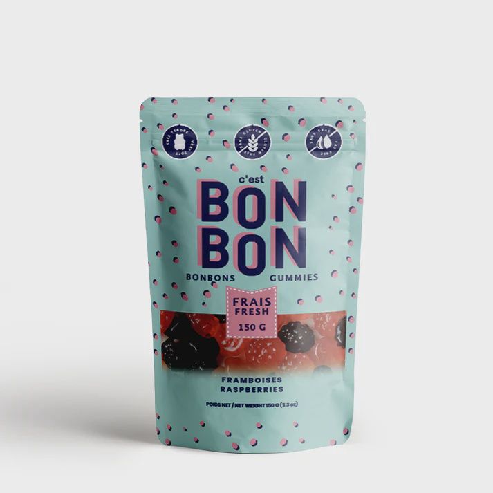 Bonbons Raspberries Gummies Candies 5.3oz