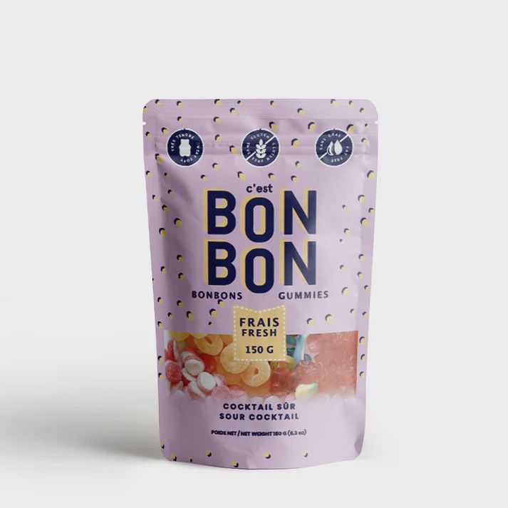 Bonbons Sour Cocktail Gummies Candy 5.3oz