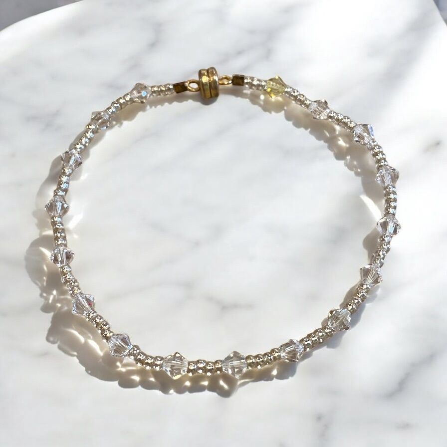 Boerman Bracelet Clear Crystal Beads