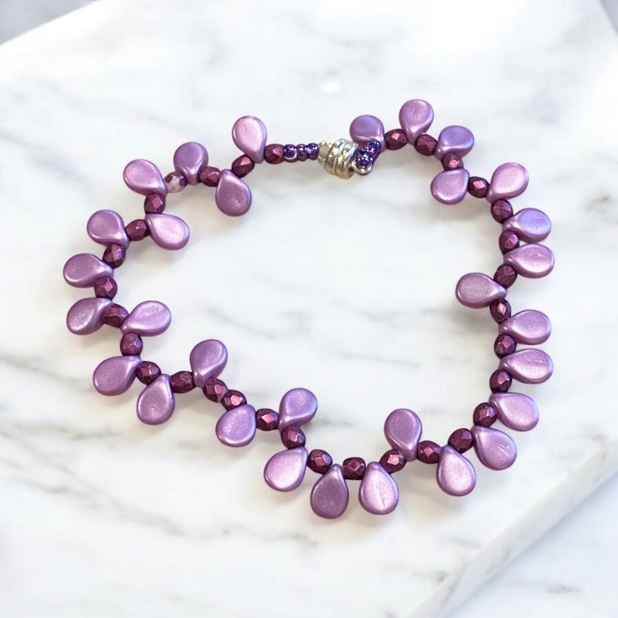 Boerman Bracelet Lavender Pip Beads