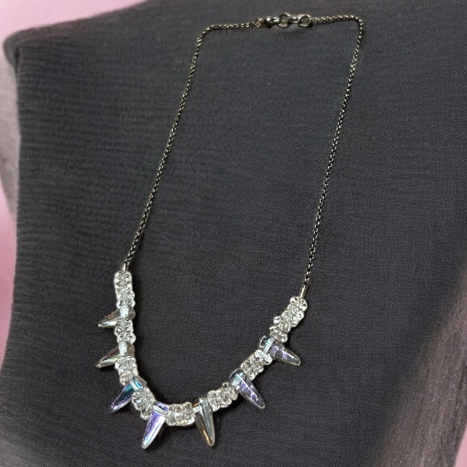Nadeau Necklace Crystal Points &amp; Heishe Choker