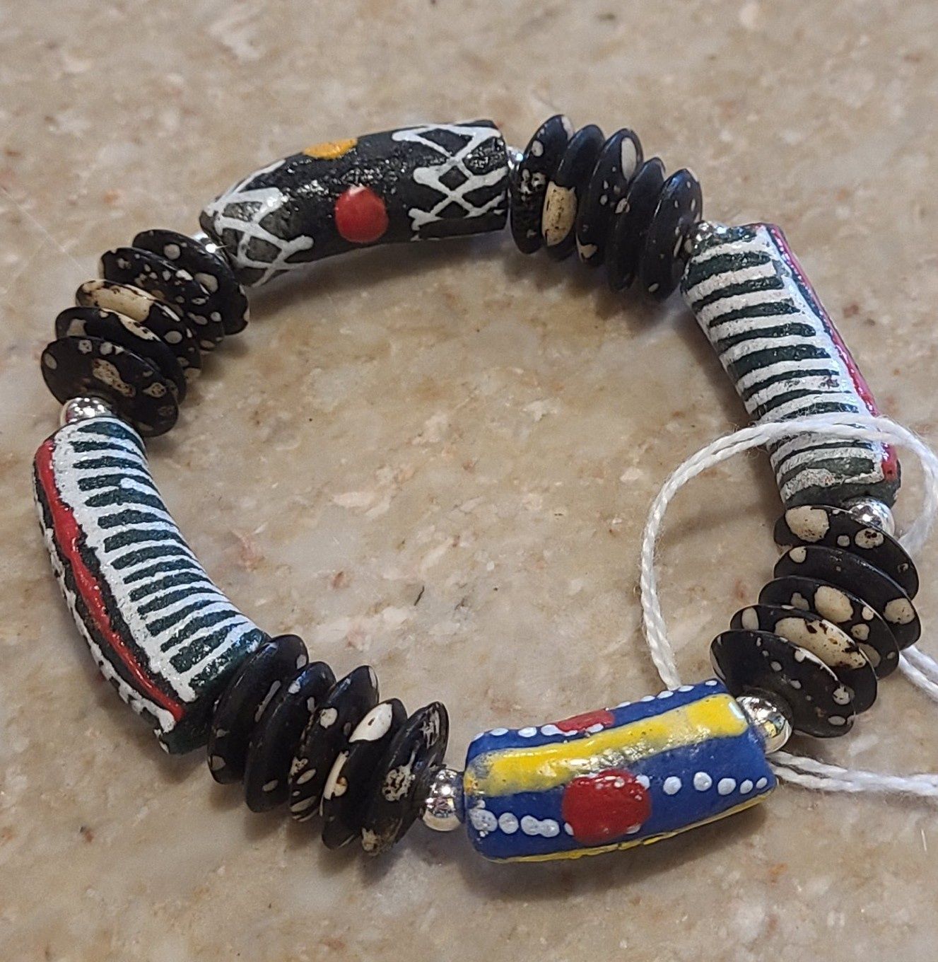 Gerber Stretch Bracelet Krobo Beads
