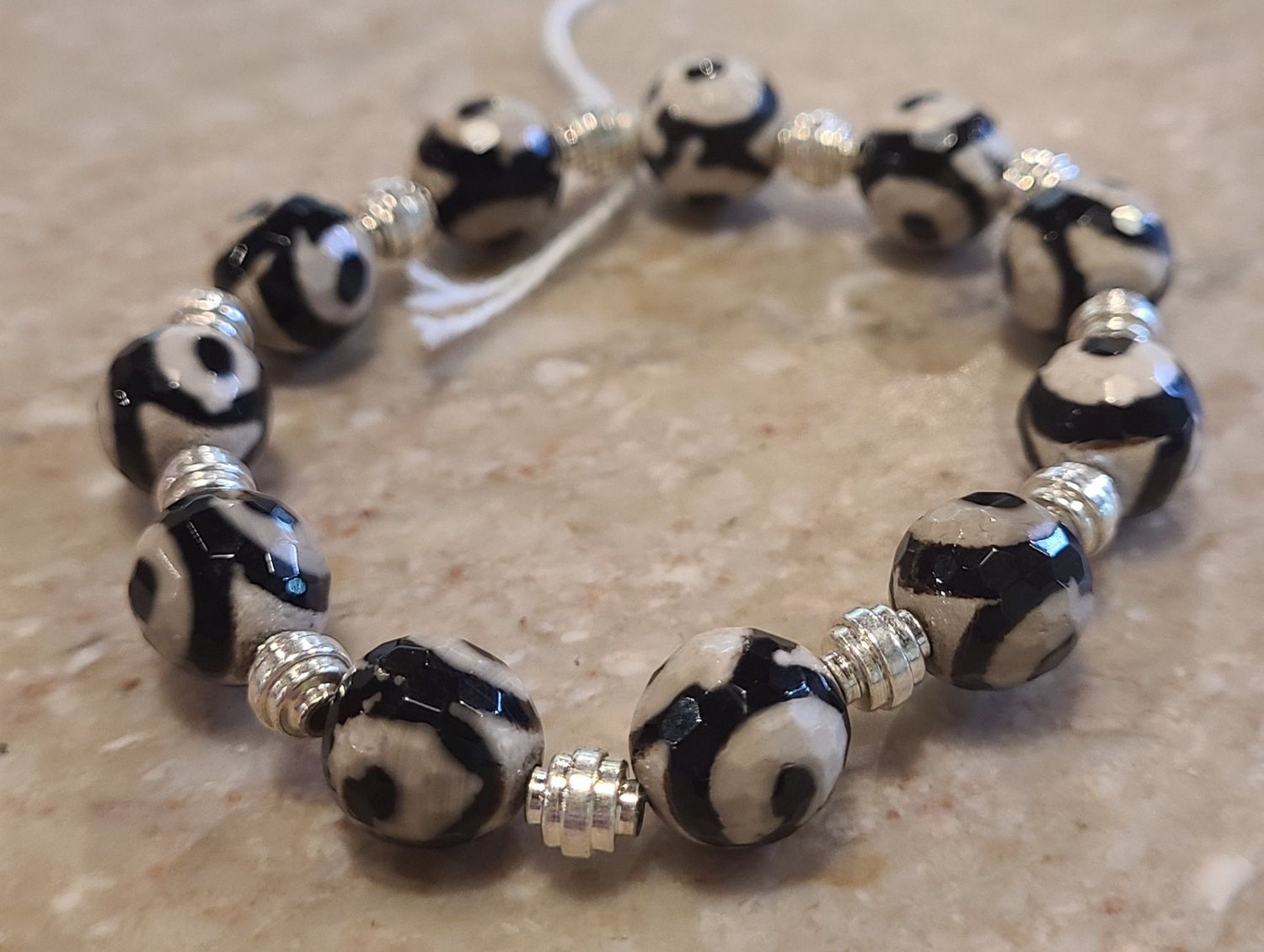 Gerber Stretch Bracelet Evil Eye Agate Beads