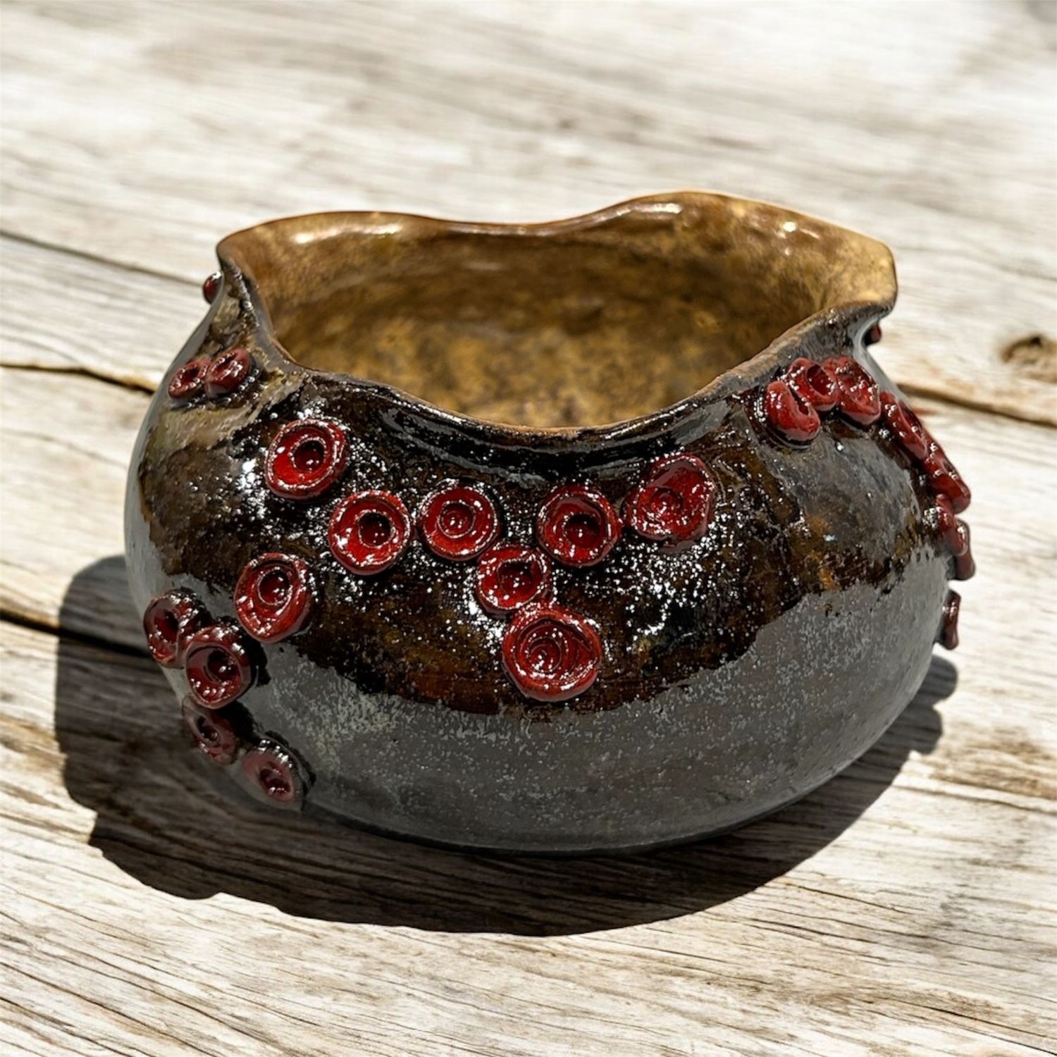 Humble Earth Bowl Black with Red