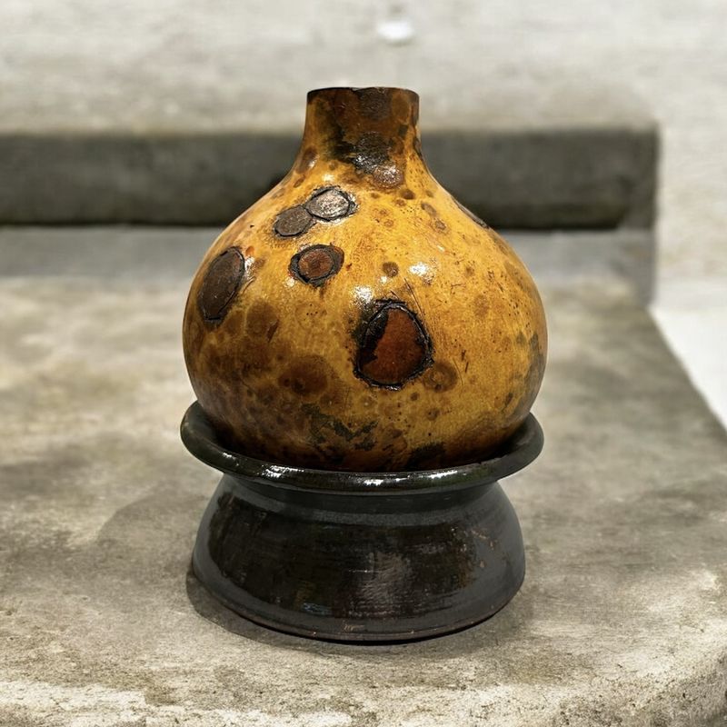 Humble Earth Ceramic and Gourd Vase II
