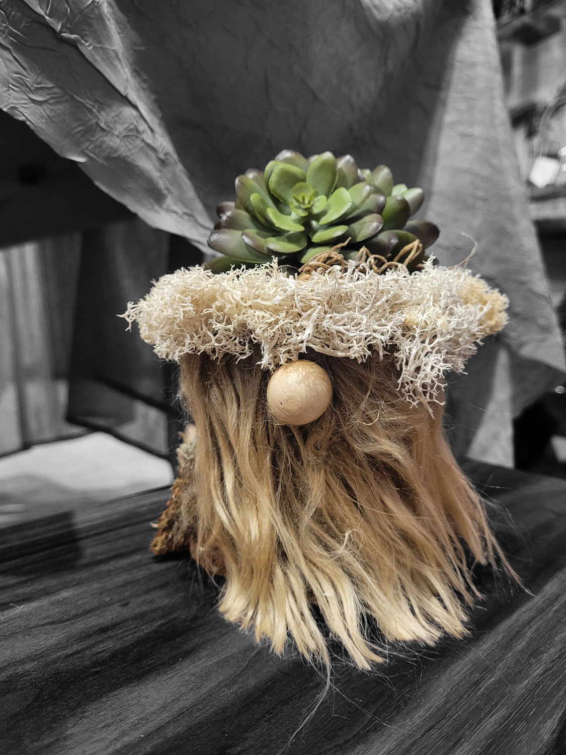 Wilson Planter Wilderness Gnome 2 with Tan Beard Foliage Crown