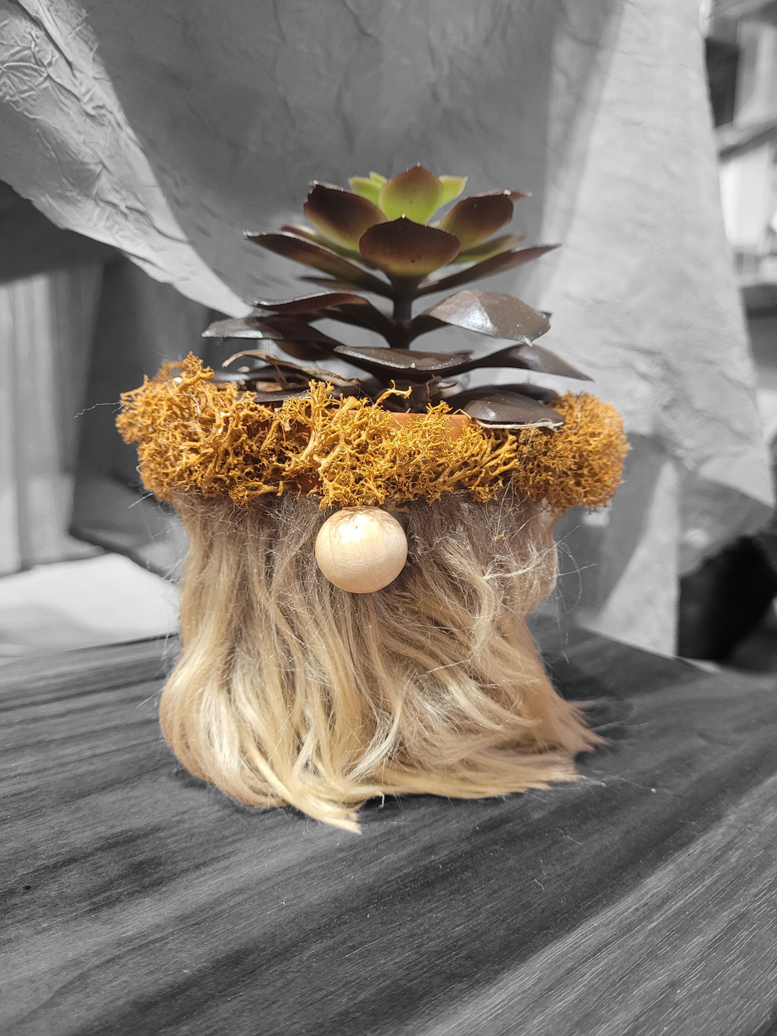 Wilson Planter Wilderness Gnome 3 with Blonde Beard Foliage Crown
