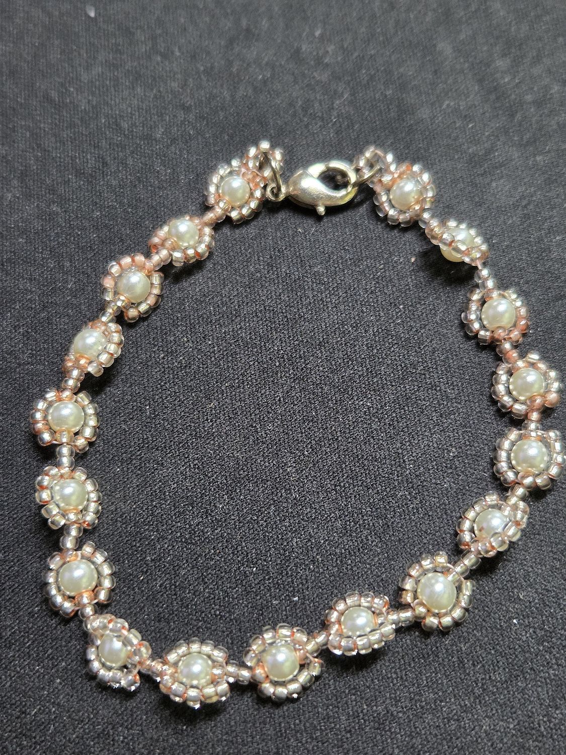Boerman Bracelet Daisy Chain w/ Pearls &amp; Copper