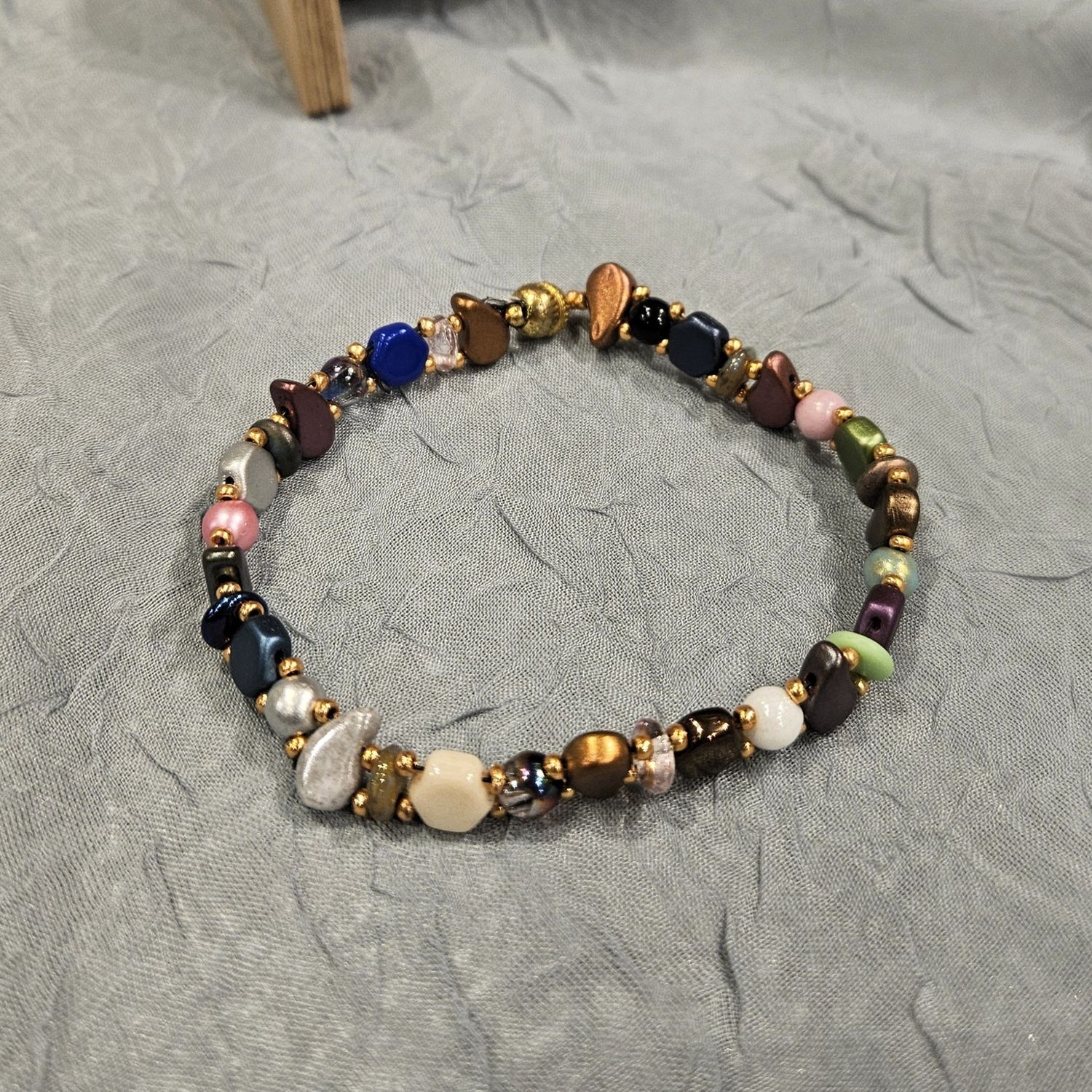Boerman Bracelet Multi-Color w/ Gold Seed Beads