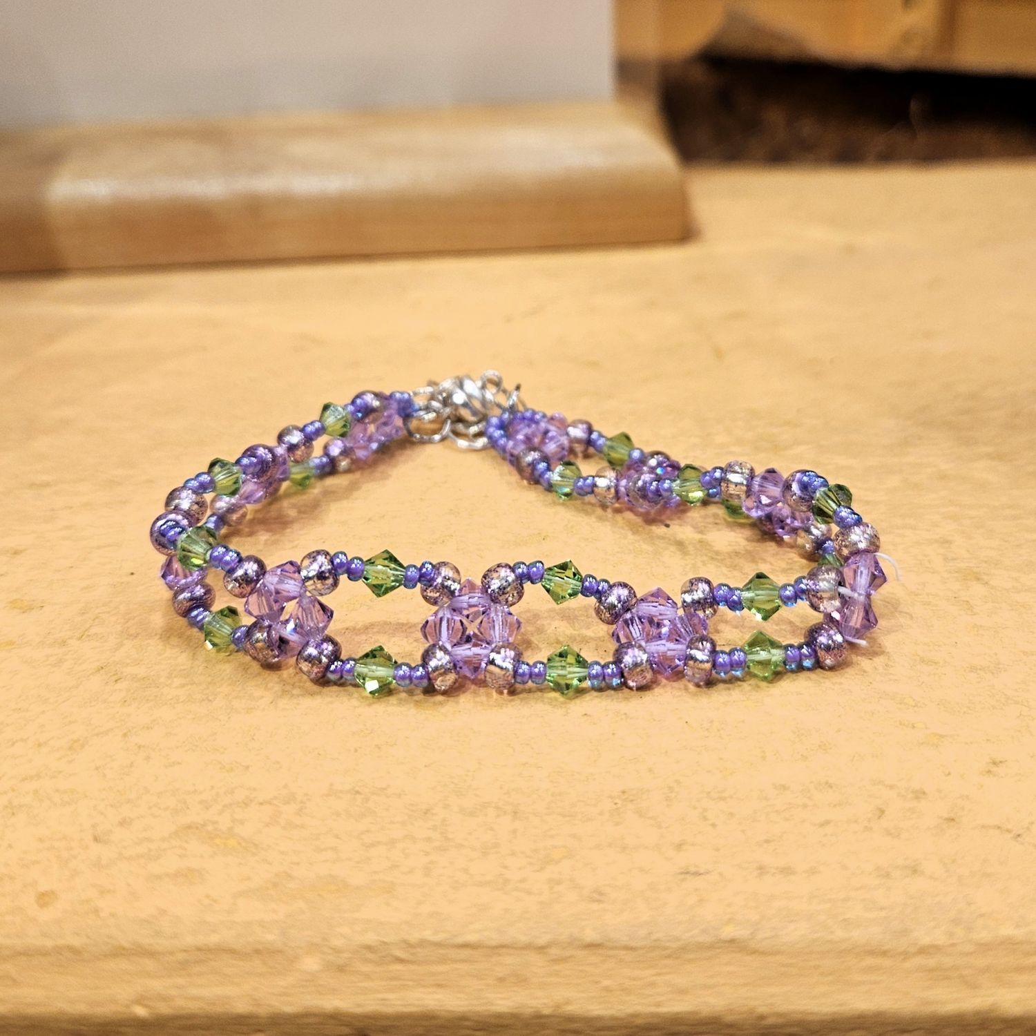 Boerman Bracelet Purple &amp; Green Crystal