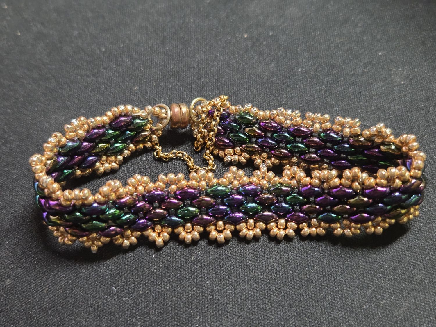 Boerman Bracelet Guacamole Style in Metallic Purple &amp; Gold