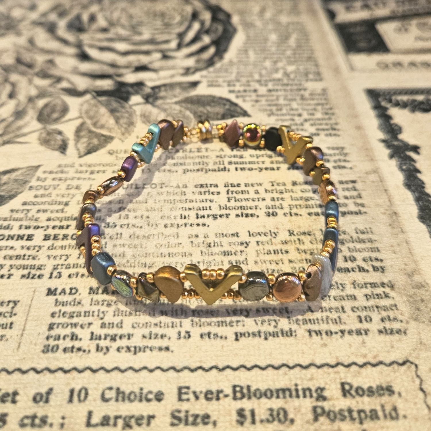 Boerman Bracelet Multi-Colored Metallic Beads