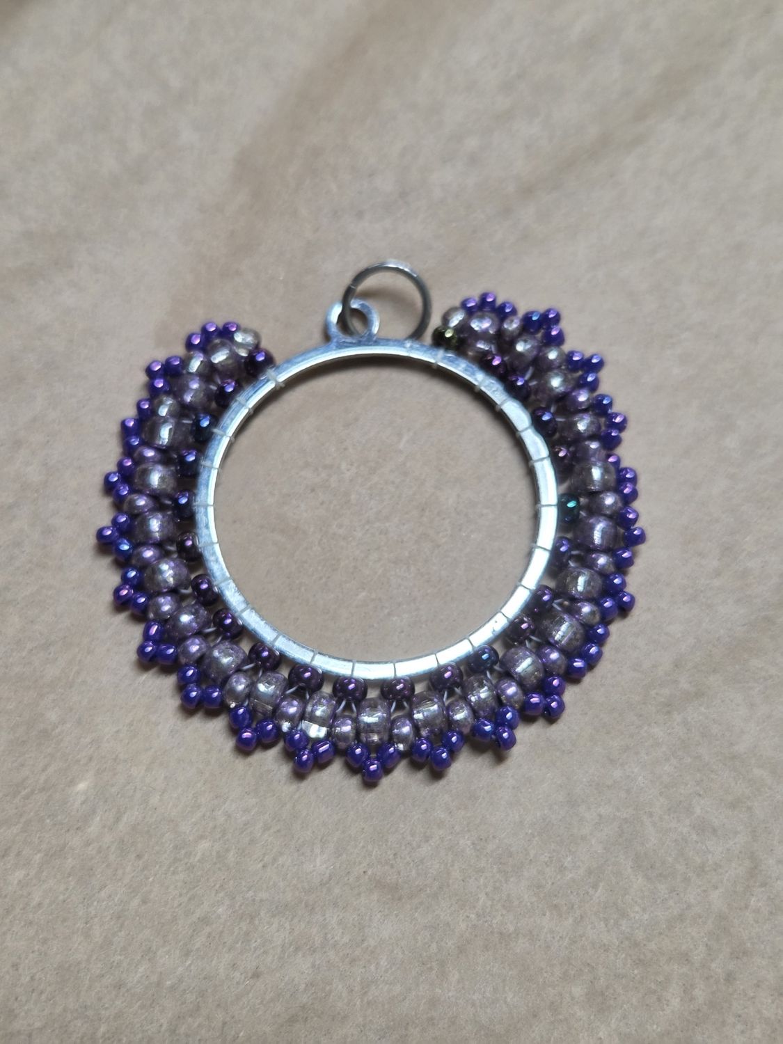Boerman Pendant Purple Silver Circle