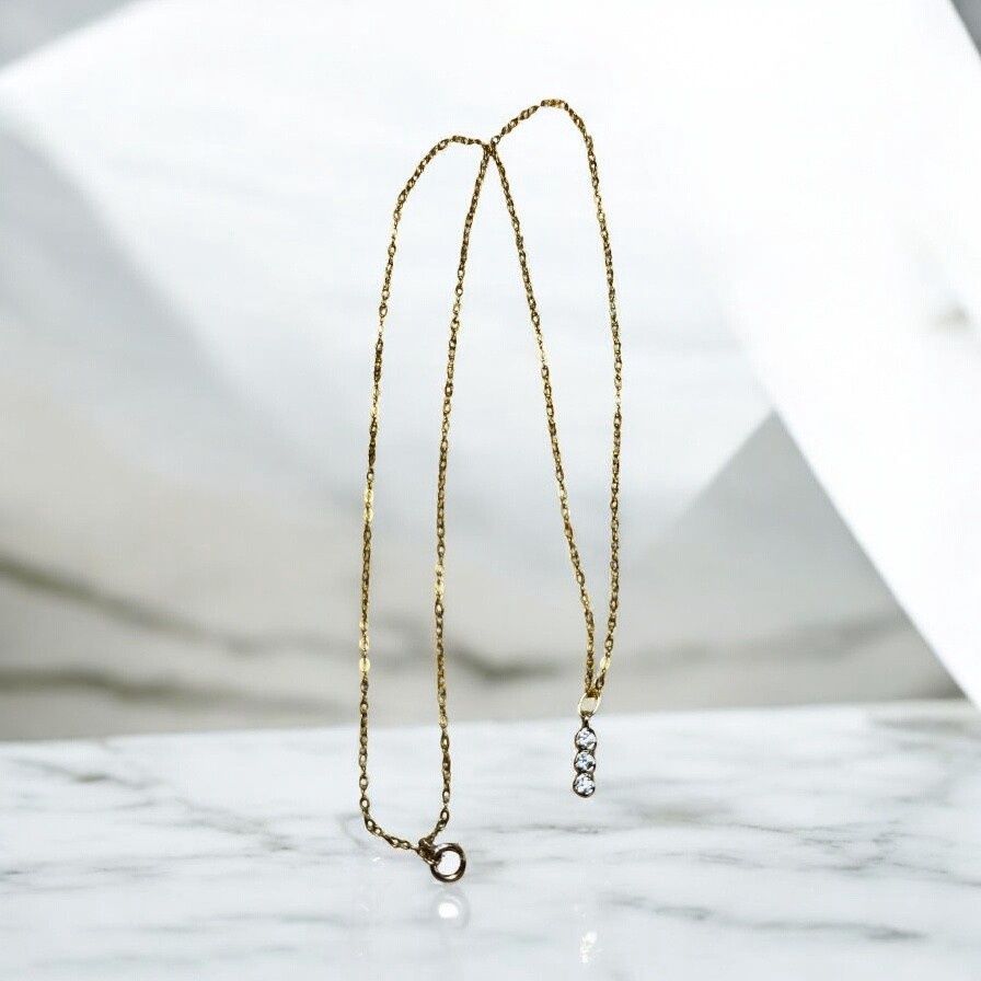 Kalli Necklace 3 CZ Stick