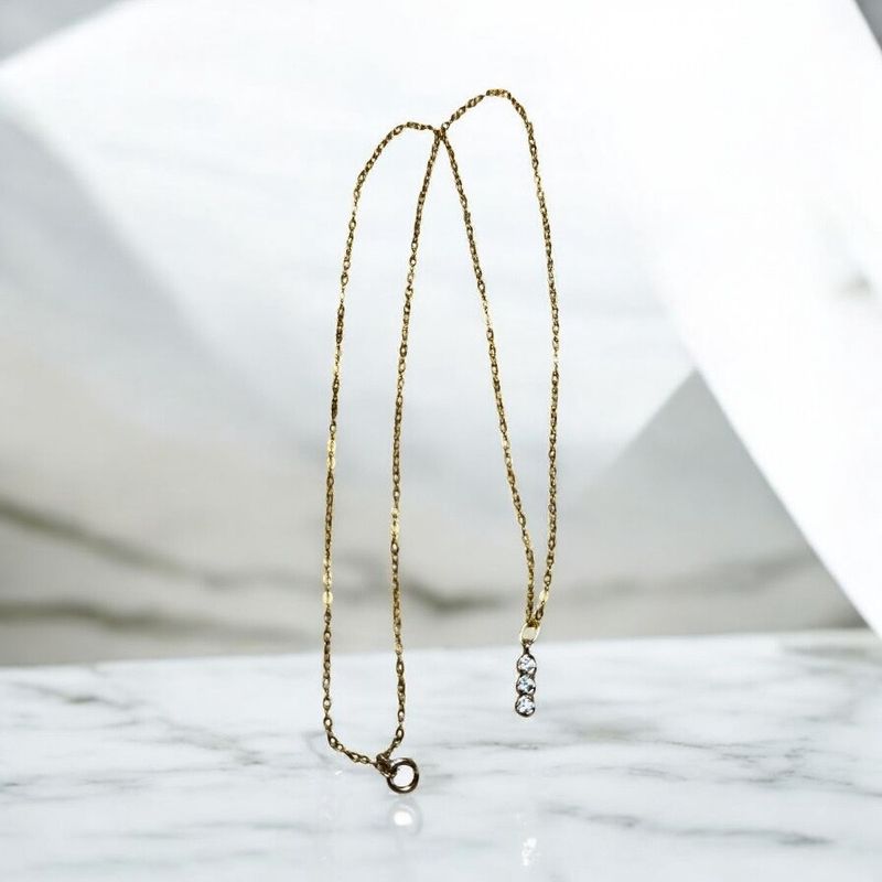 Kalli Necklace 3 CZ Stick