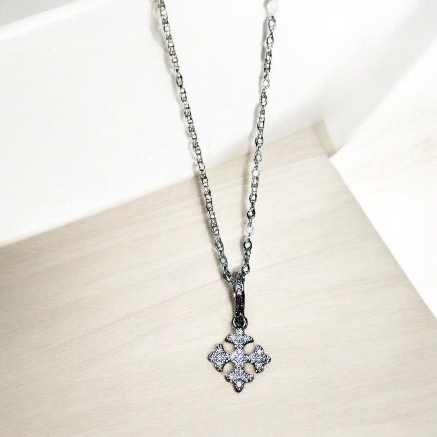 Kalli Necklace Cross Silver Tone Large Bail